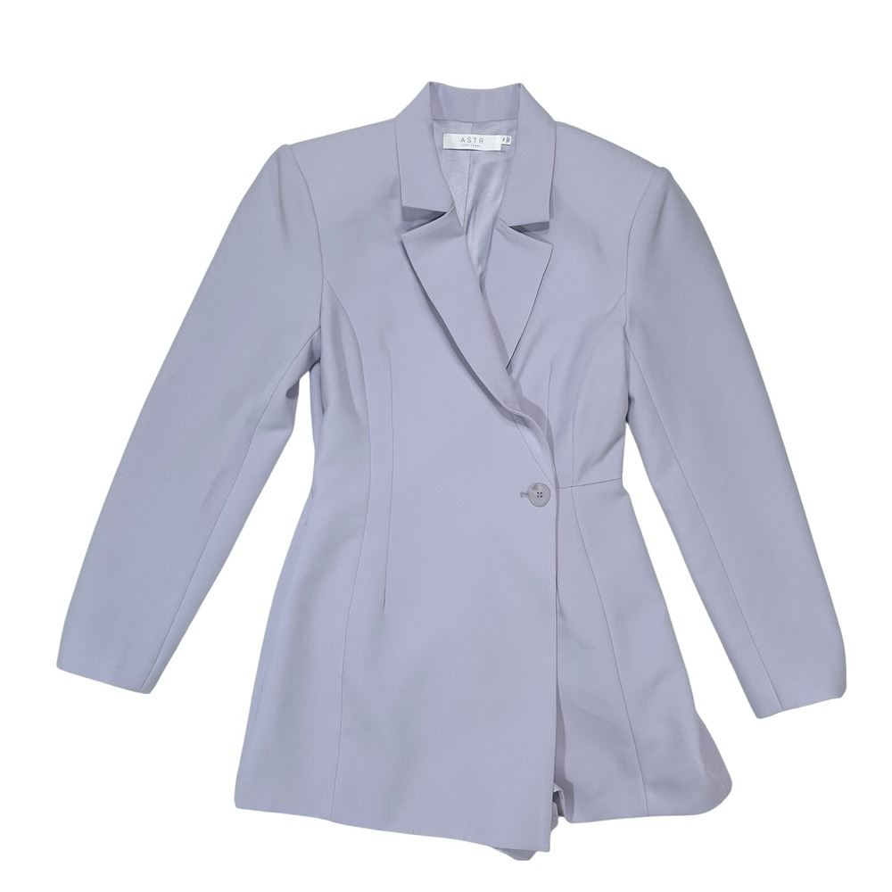 ASTR THE LABEL Women's Callista Fitted Blazer Romper *Lilac‎ size Medium